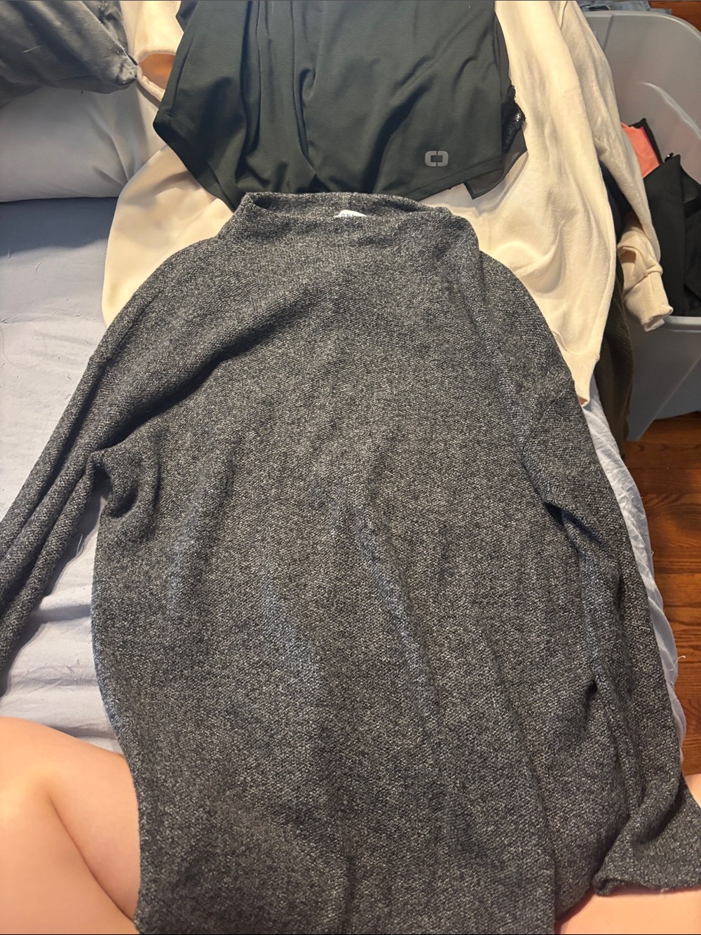 old navy grey sweater, large